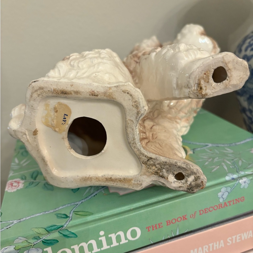 Ceramic White Poodle Dog Figurine - Picture 5 of 5